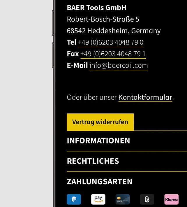 Widerrufsbutton im Footer